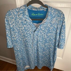 Robert Graham Blue Patterned Performance Men's Shirt